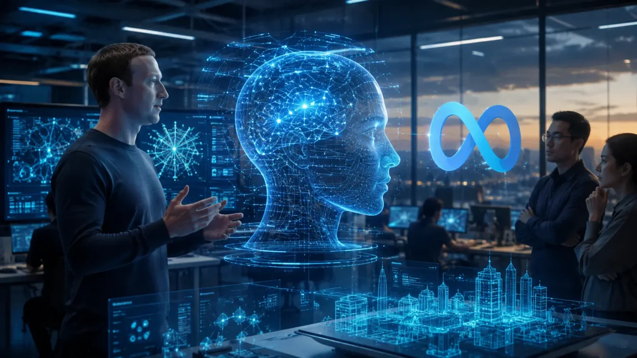 Meta Superintelligent AI technology visualization